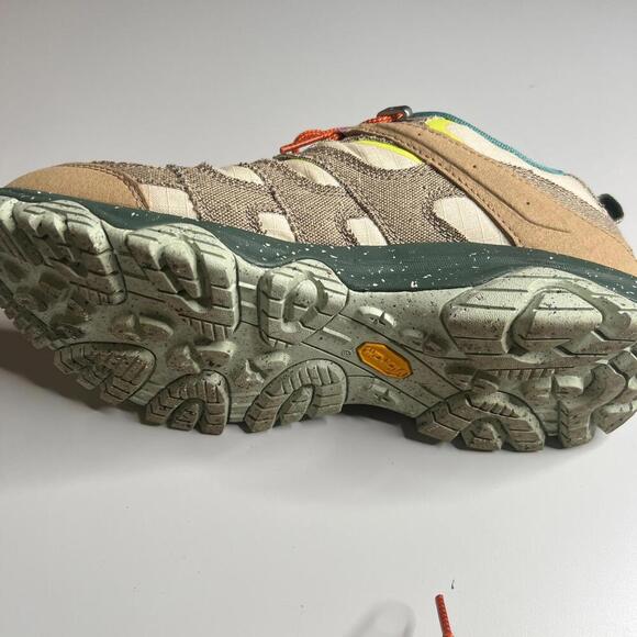 Merrell Moab 2 x Parks Project Men’s Hiking Shoes Vibram Tan Green Orange US 11 - Picture 3 of 9